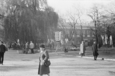Widok na plac Litewski przed manifestacją 11 listopada 1988 w Lublinie