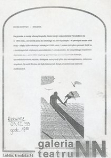 Afisz informujący o otwarciu wystawy Denisa Kowtuna