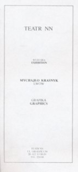 Ulotka informująca o wystawie grafiki Mychajło Krasnyka
