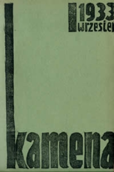 Kamena : miesięcznik literacki Nr 1, R. I (1933)