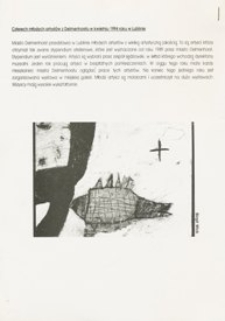 Ulotka informująca o wystawie czterech młodych artyst&oacute;w niemieckich w ramach Dni Kultury Delmenhorst