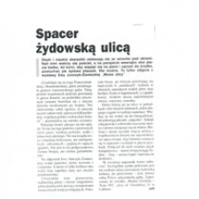 Spacer żydowską ulicą