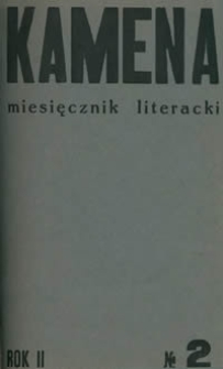 Kamena : miesięcznik literacki Nr 2 (12), R. II (1934)