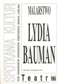 Ulotka towarzysząca wystawie malarstwa Lydii Bauman