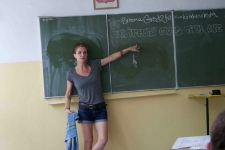 Magdalena Gross podczas zajęć