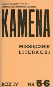 Kamena : miesięcznik literacki Nr 5-6 (35-36), R. IV (1937)