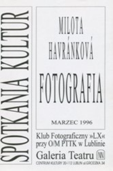 Ulotka towarzysząca wystawie fotografii Miloty Havrankovej