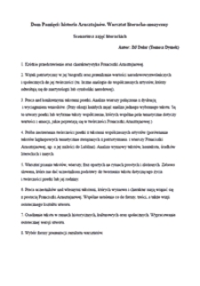 Dom Pamięci: historia Arnsztajn&oacute;w. Warsztaty literacko-muzyczne : scenariusz zajęć literackich