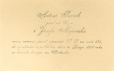 Zaproszenie na ślub Antoniego Pączka i J&oacute;zefy Majewskiej