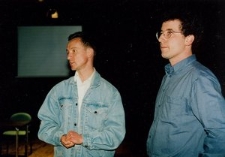 Witold Dąbrowski i Paweł Łoziński podczas Spotkania z dokumentem filmowym (2000)