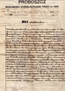Akt małżeństwa J&oacute;zefy z Majewskich i Antoniego Pączk&oacute;w. Strona 2