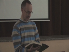 Fragment spotkania we Frampolu w ramach projektu "Wędrowne Spotkania z Opowieścią"