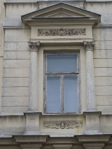 Detal architektoniczny budynku dawnego Towarzystwa Kredytowego Miejskiego