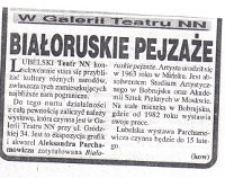 Białoruskie pejzaże w Galerii Teatru NN