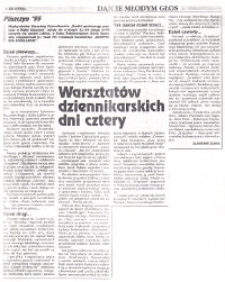 Warsztat&oacute;w dziennikarskich dni cztery