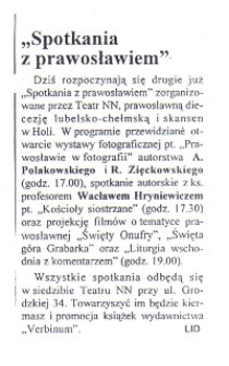 Spotkania z Prawosławiem