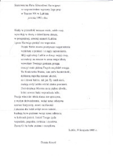 List Danuty Kowal do Edwarda Hartwiga