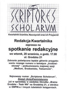Spotkanie redakcyjne "Scriptores Scholarum"