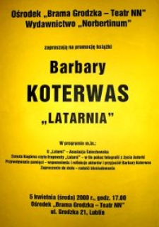 Promocja książki Barbary Koterwas (plakat)