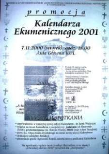 Promocja Kalendarza Ekumenicznego 2001( plakat)