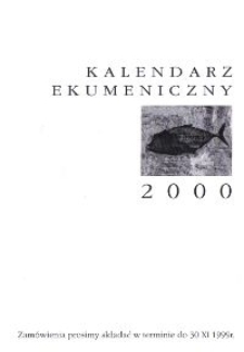 Kalendarz Ekumeniczny 2000 (folder zam&oacute;wienia)