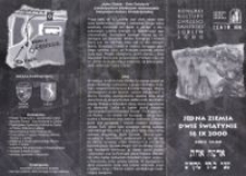 Kongres Kultury Chrześcijańskiej w Lublinie 2000. Jedna ziemia dwie świątynie (ulotka)