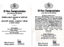 III Noc Świętojańska przy Bramie Grodzkiej czyli Sztukmistrz znowu w Lublinie albo Jedność czasu, miejsca i akcji w dw&oacute;ch aktach