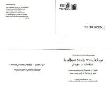 Zaproszenie na promocję tomiku poetyckiego pt: "Kogut z Akwilei"