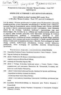 Spotkanie autorskie z Arturem Szlosarkiem