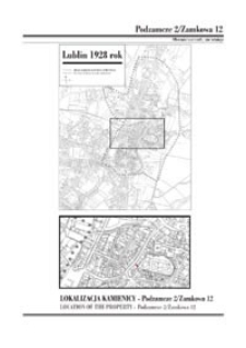 Podzamcze 2/Zamkowa 12 - historia miejsca
