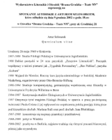 Spotkanie autorskie z Arturem Szlosarkiem