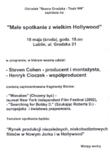 "Małe spotkanie z wielkim Hollywood"