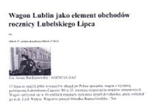 Wagon Lublin jako element obchodów rocznicy Lubelskiego Lipca