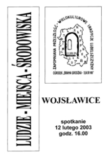 Ludzie - Miejsca - Środowiska : Wojsławice : zaproszenie
