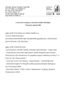 Uroczystości związane z otwarciem Zaułka Hartwigów