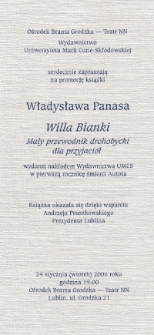 Zaproszenie na promocję książki Władysława Panasa