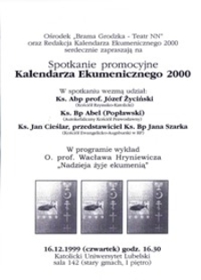 Kalendarz Ekumeniczny 2000 : Spotkanie promocyjne