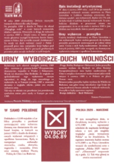 Urny wyborcze- Duch wolności (ulotka)