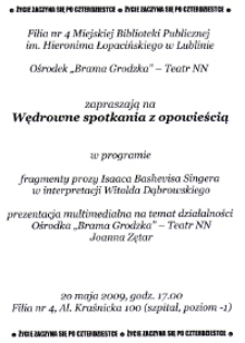 Wędrowne spotkania z opowieścią (ulotka)