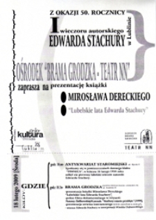 Prezentacja książki Mirosława Dereckiego (ulotka)