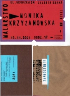 Zaproszenie na otwarcie wystawy malarstwa Moniki Krzyżanowskiej