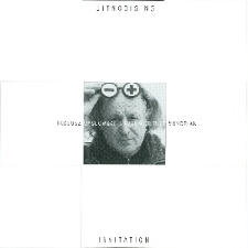 Zaproszenie na wystawę Tadeusza Mysłowskiego "Cross for Piet Mondrian"