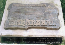 Tablica pamiatkowa w miejscu synagogi Maharszala w Lublinie