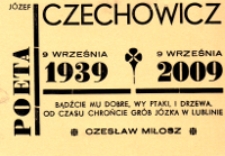 Józef Czechowicz (ulotka)