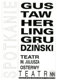 Spotkanie : Gustaw Herling-Grudziński : broszura