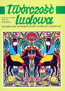 Twórczość Ludowa: Kwartalnik Stowarzyszenia Twórców Ludowych, R. XV, Nr 4 (47) 2000