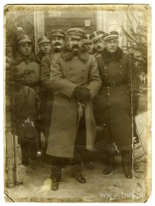 Marszałek Józef Piłsudski wśród żołnierzy Legionów Polskich w Dyneburgu