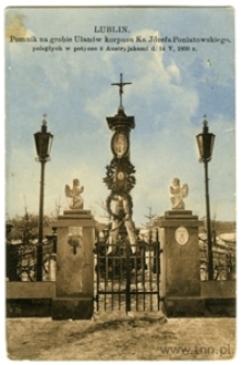 Lublin, pomnik na grobie Ułanów korpusu ks. Józefa Poniatowskiego poległych w potyczce z Austriakami