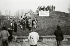 Wzg&oacute;rze zamkowe podczas wiecu antyatomowego