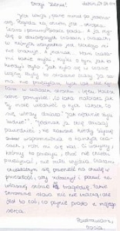 List do Henia Żytomirskiego